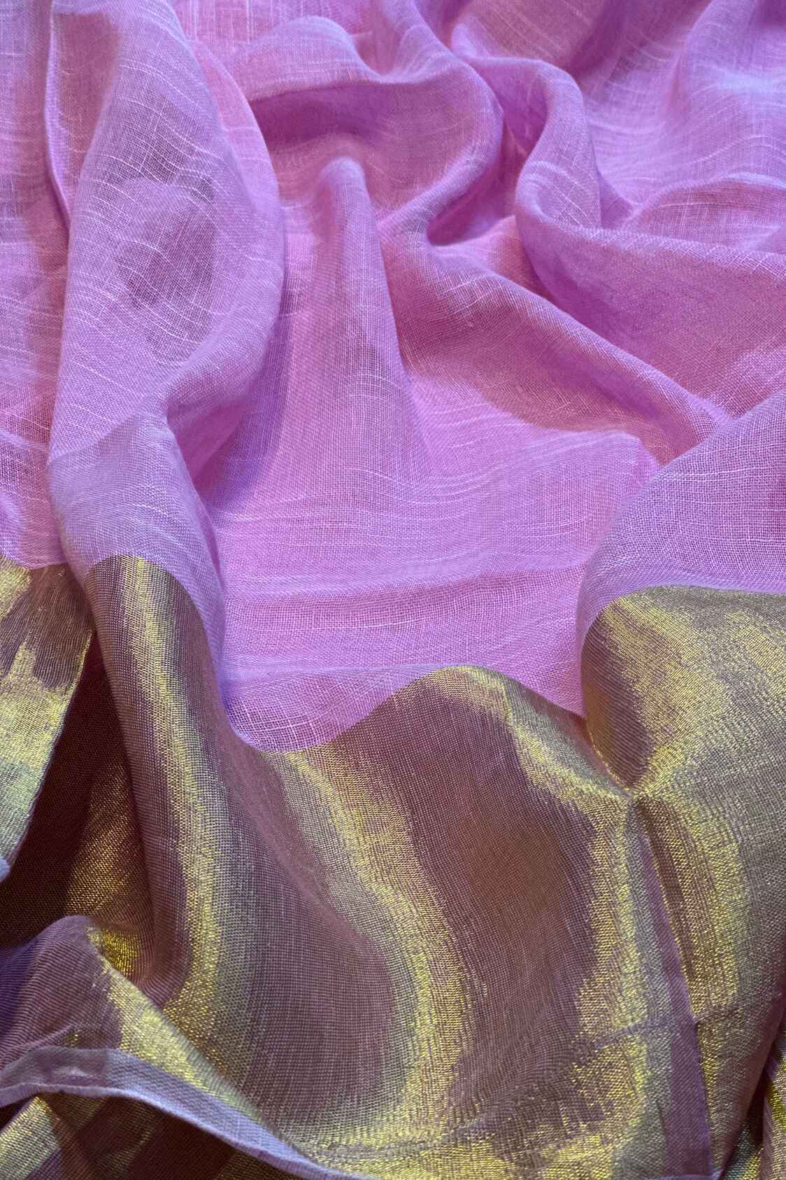Bhagalpuri Linen - Light Pink - Image 3
