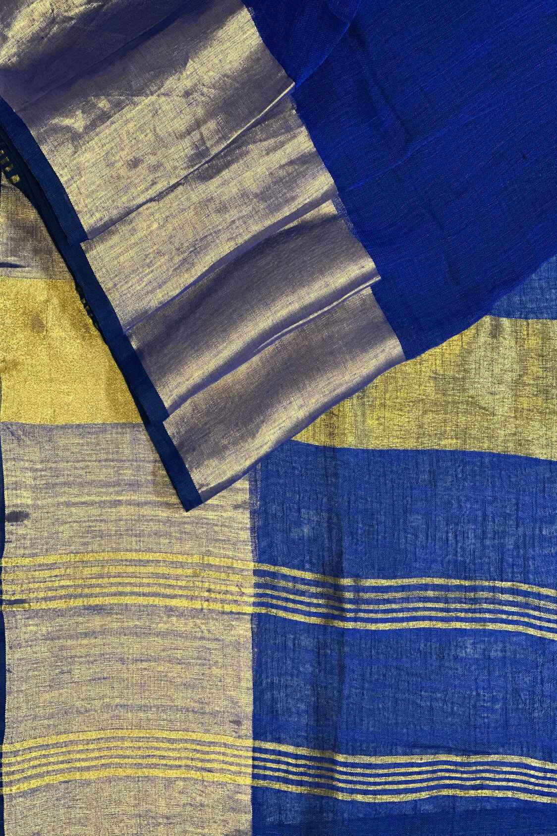 Bhagalpuri Linen - Royal Blue - Image 2